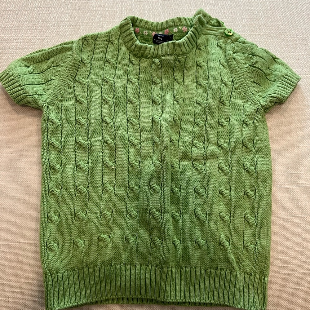 GAP Kids Green Cable Knit Sweater
